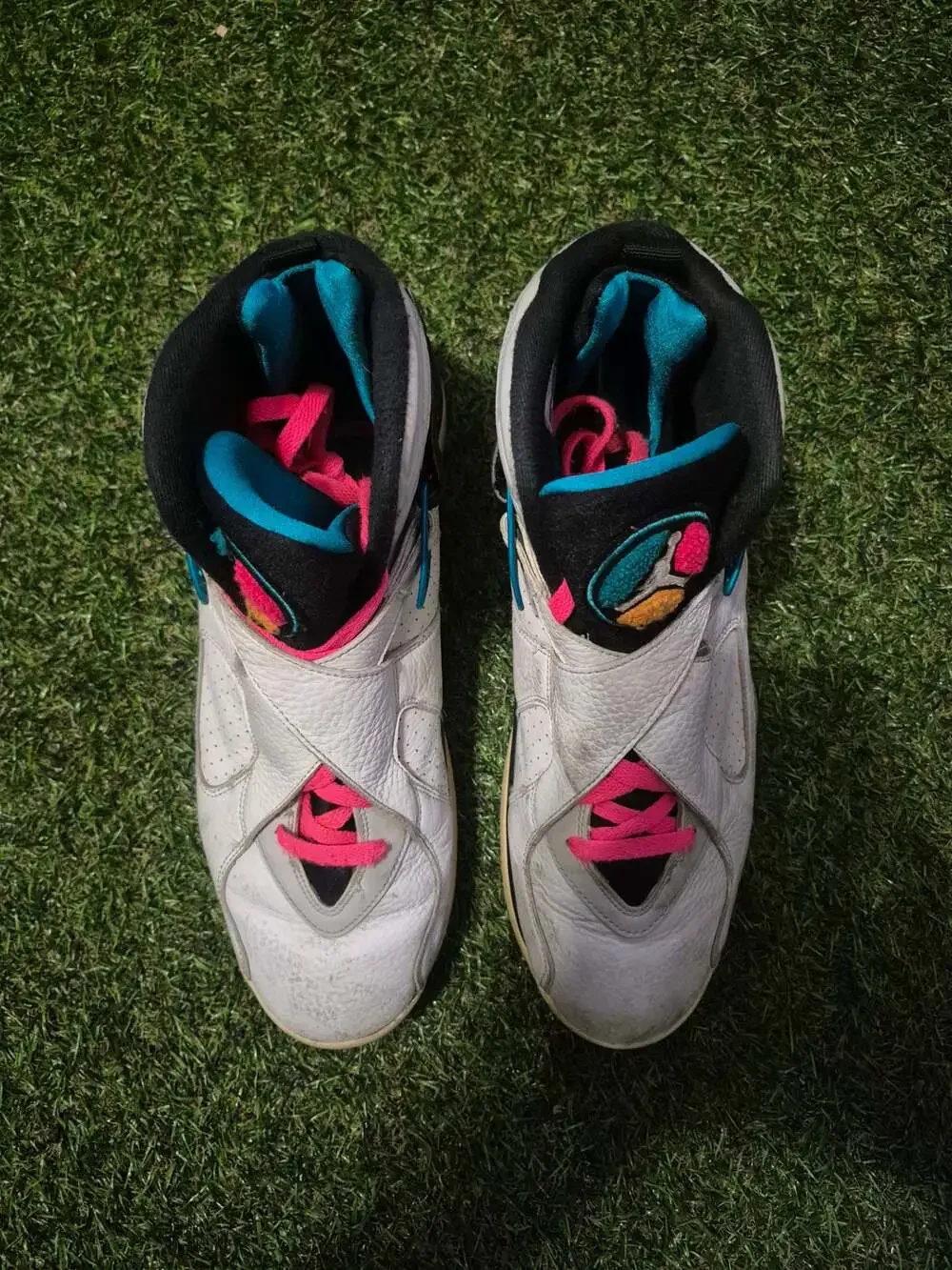 Nike Air Jordan 8 Retro South Beach White Turbo Green